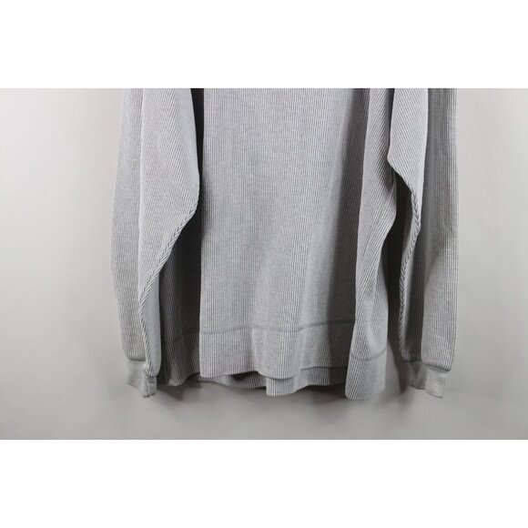 Vintage 90s Mens Large The Ohio State University Ribbed Knit Sweatshirt Gray - Picture 10 of 10